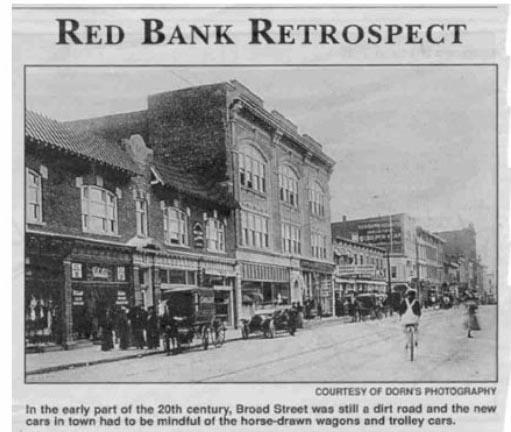 Early newspaper photo of Broad St